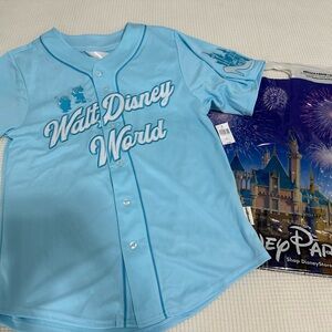 NWT Women’s Jersey Disney Cinderella blue sz S Embroidered designs